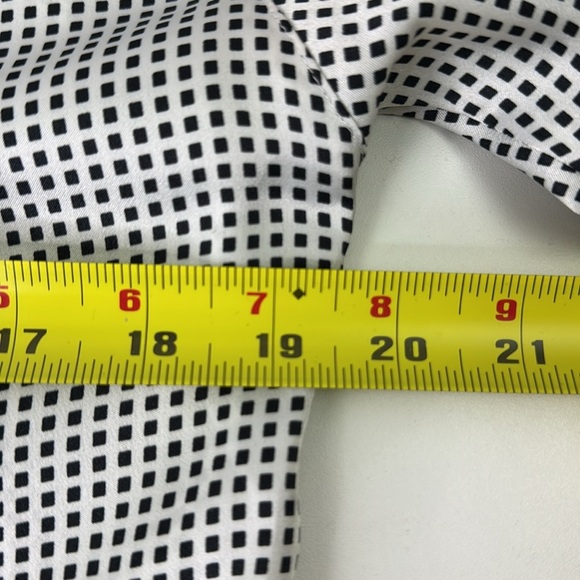 Vintage Regina Porter Elegant Black and White Blouse with Bow Women's Top - Picture 12 of 13